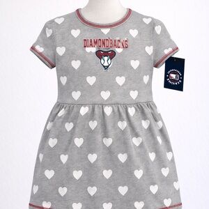 Gray Heart Pattern Kids Casual Dress